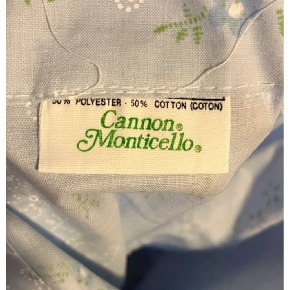 Vintage pair of pillowcases, Cannon, blue floral cottagecore floral - Picture 5 of 7